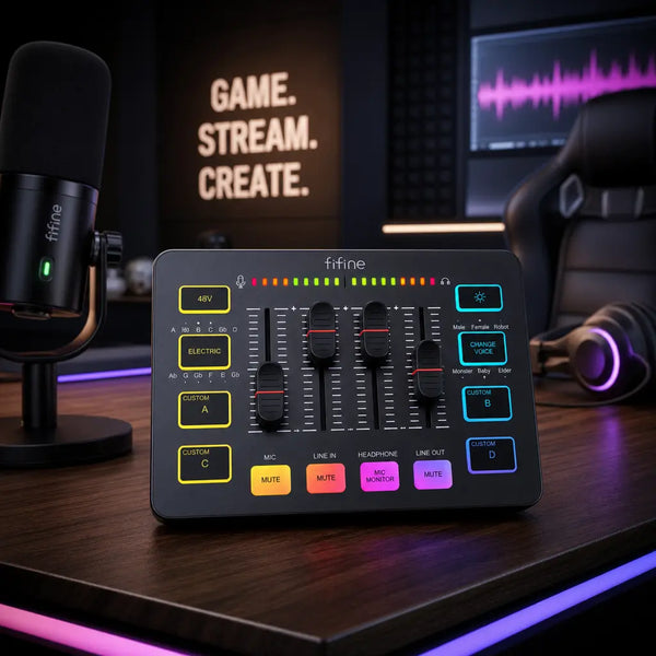Гульнявы мікшар FIFINE AmpliGame SC3