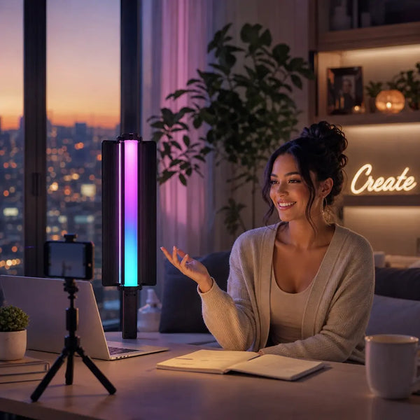 RGB Video Light Wand with Barndoor